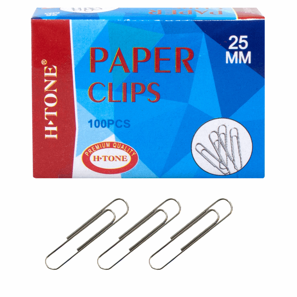 Скріпки нікельовані 25 мм, 100 шт, круглі H-Tone (JJ40304-25)